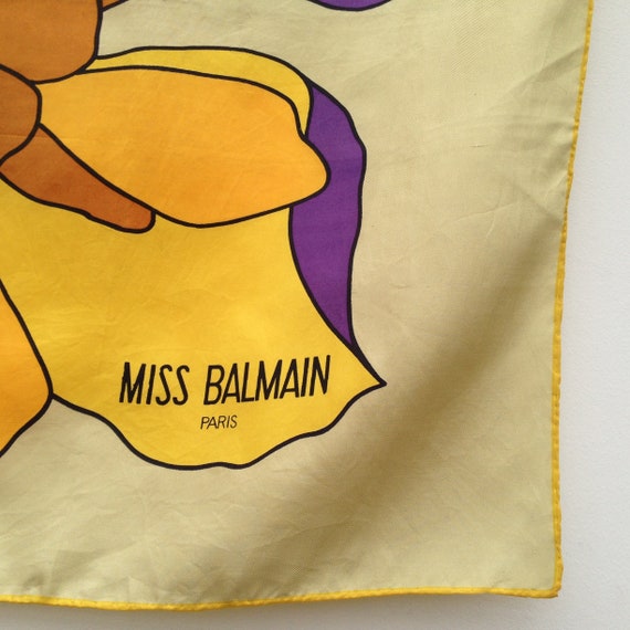 Miss Balmain | Vintage Silk Scarf | 1970s | Scarf… - image 4