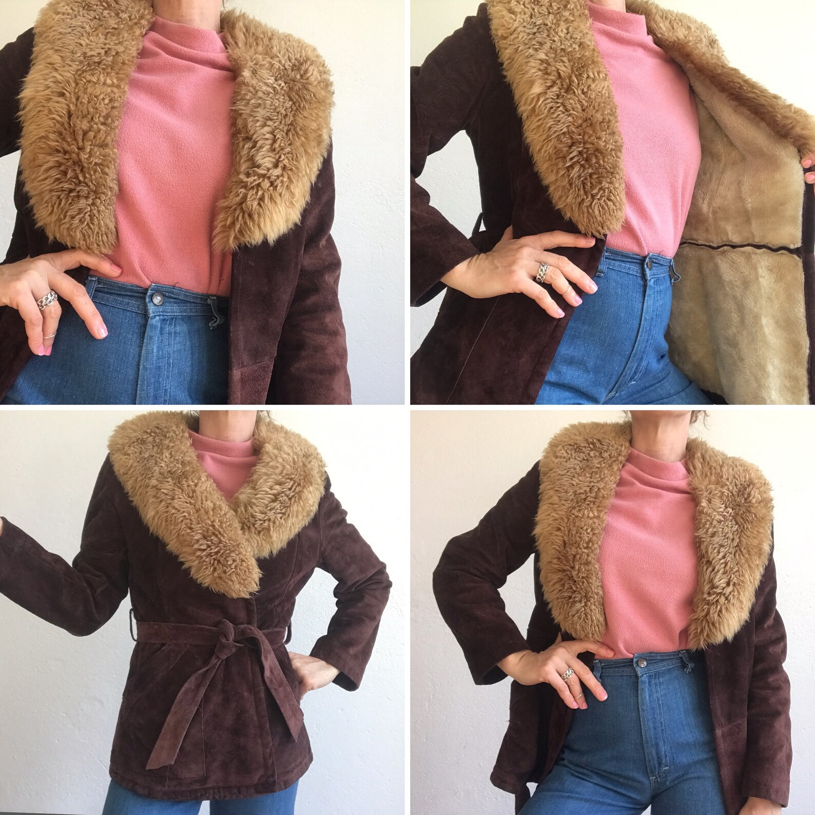 Penny Lane Jacket Vintage 1970s Suede Jacket Brown | Etsy