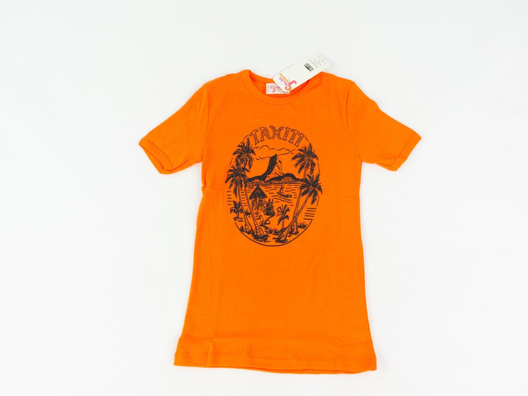 Vintage T-shirt 1970s | Tahiti Souvenir Tee | Retro Graphic Print