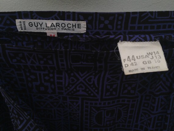 Guy Laroche | Vintage Silk Skirt | 1980s | Monogr… - image 5