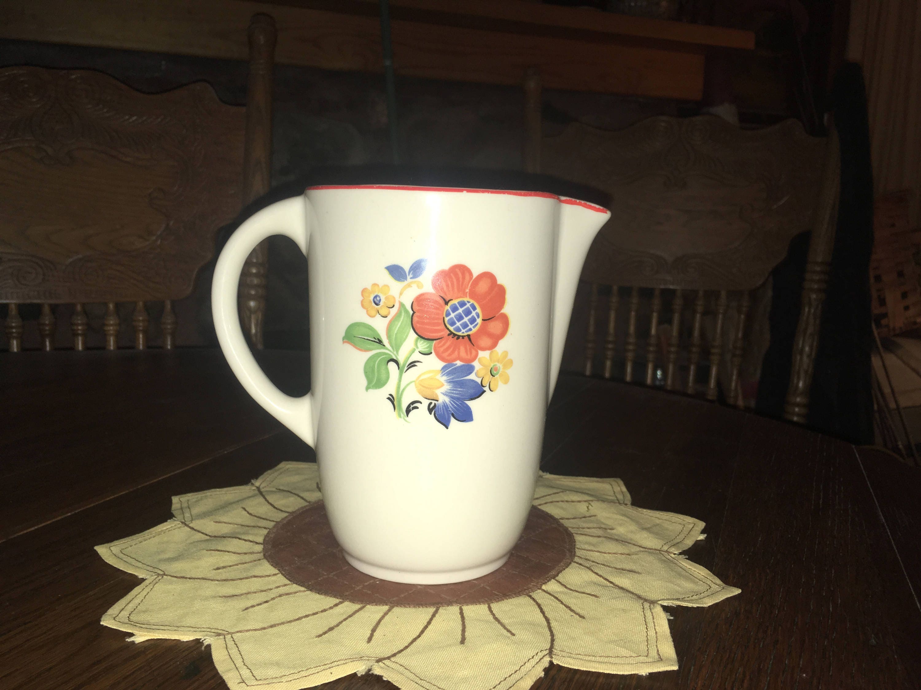 Vintage Universal Cambridge Small Pitcher KITCHEN  BOUQUET  