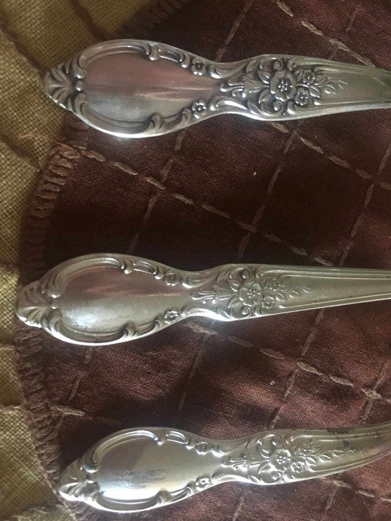 Rogers and Sons IS 3 Piece Set Of Baby Spoon Vintage Wm Fork And An Infant Spoon