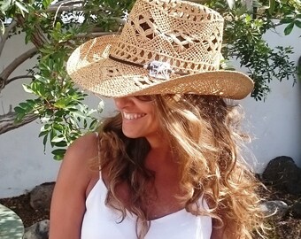 Sexy cowgirl hat, custom hats, cowboy hat for women, personalized western hats, sun hat