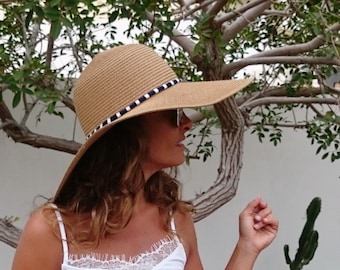 Beach wide brim hat, floppy straw hats, summer fedora hat, personalized sun hats for women, lady style, elegant hats