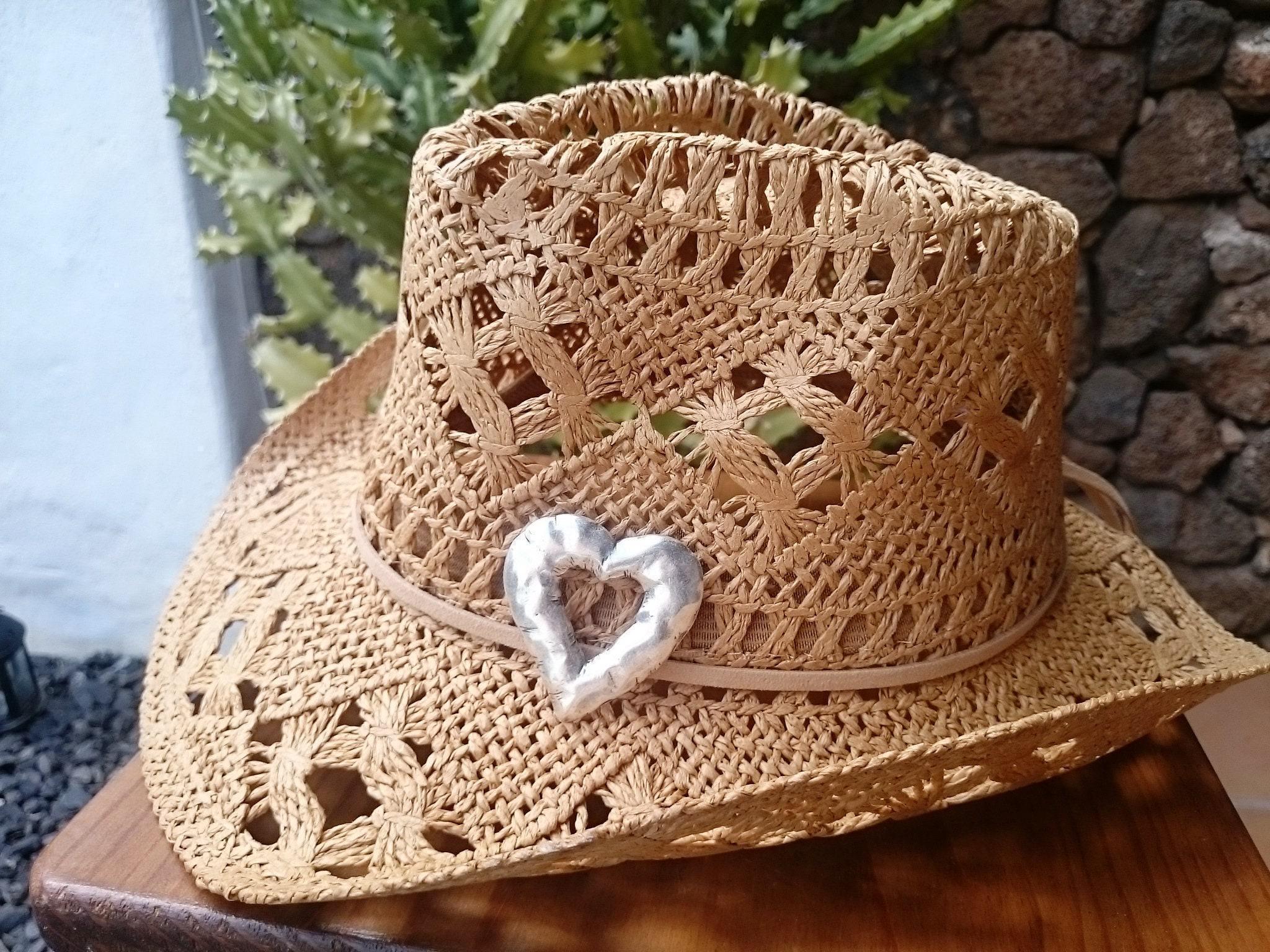 Heart Coastal Cowgirl Custom Straw Cowboy Hat for Women  display picture 1