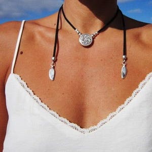 wrap necklace, minimal necklace, Boho jewelry, bohemian jewelry, hippy jewelry, bohemian necklaces, boho necklaces, minimalist jewelry image 2