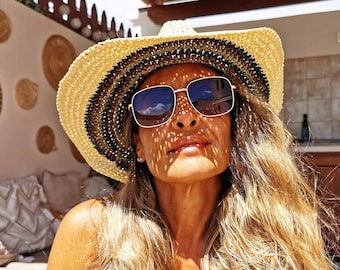 Cowboy Hat ~ Summer, Sun Hat ~ White, Cream, Black  display picture 1