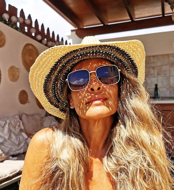 Straw Cowgirl Hat Summer Western Wide Brim Boho Western Style and Design NEW Straw Cowboy Hat for Men Women Wide Brim Western Straw  main image 4
