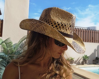 Sexy cowgirl hat, personalized western hats , cowboy hat for women, sun hat by kekugi