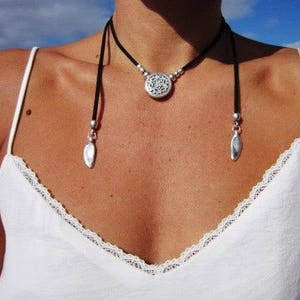 wrap necklace, minimal necklace, Boho jewelry, bohemian jewelry, hippy jewelry, bohemian necklaces, boho necklaces, minimalist jewelry image 4