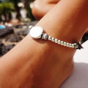 Custom Silver Anklet jewelry gift for Women, personalized Ankle Bracelet gift for her, Custom Handmade jewelry by Kekugi, best selling items