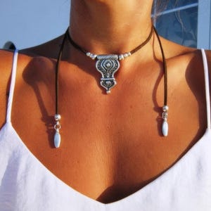 wrap ethnic necklace, handmade jewelry, Boho jewelry, bohemian jewelry, hippy jewelry, bohemian necklaces, boho necklaces