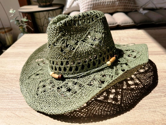 Boho Cowboy Hats for Women, Bohemian Cowgirl Straw Hat, Stetson Western Hats,  Kekugi 