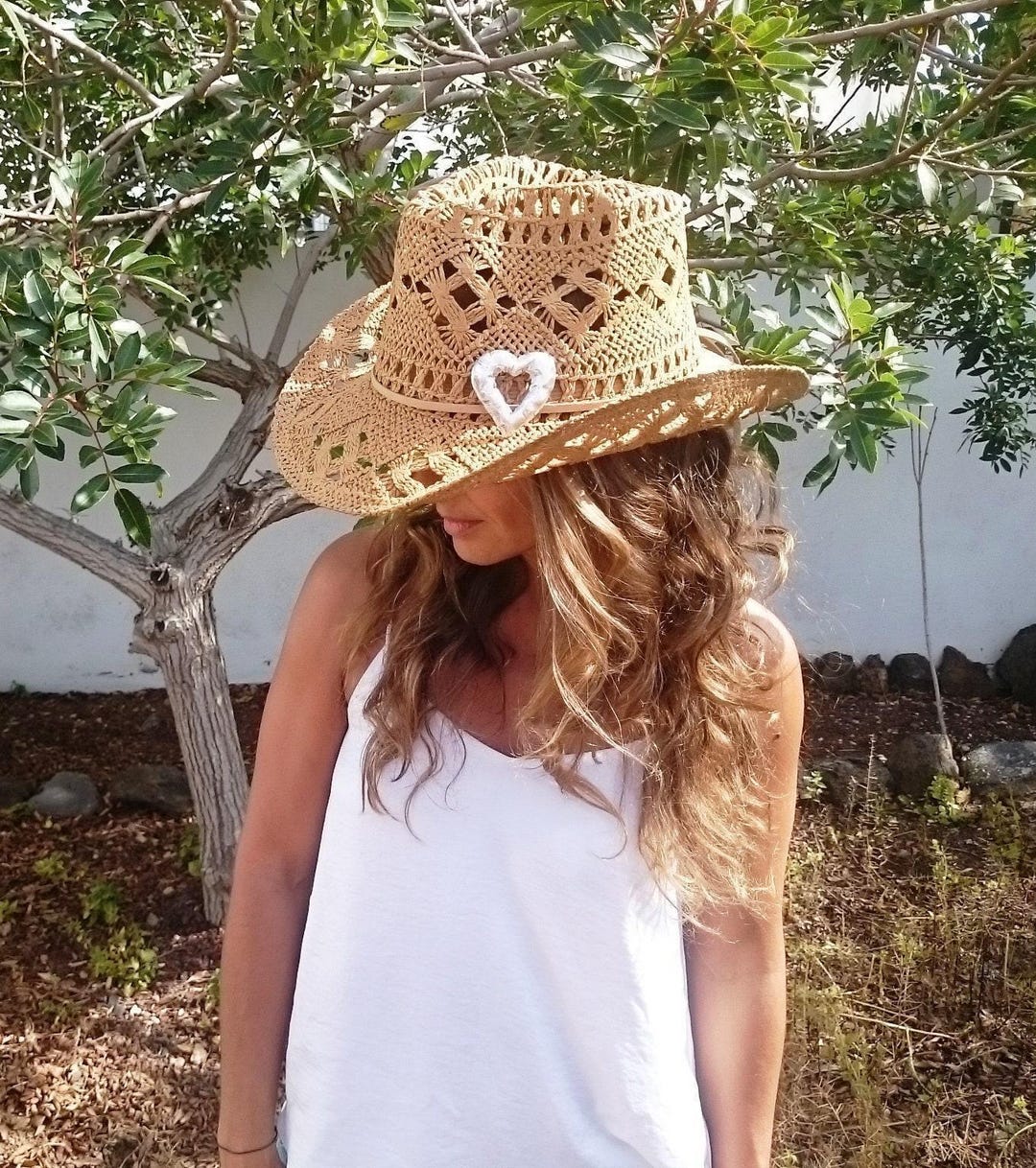 Heart Coastal Cowgirl Custom Straw Cowboy Hat for Women 