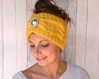 Womens knitting headband, Ear warmer, Winter headband, Knitting headband, Knitting ear warmer; Wool headband, Acrylic headband