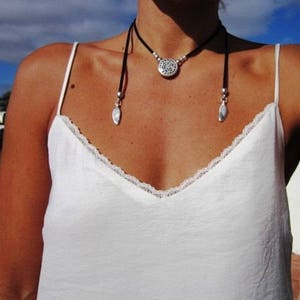 wrap necklace, minimal necklace, Boho jewelry, bohemian jewelry, hippy jewelry, bohemian necklaces, boho necklaces, minimalist jewelry image 3