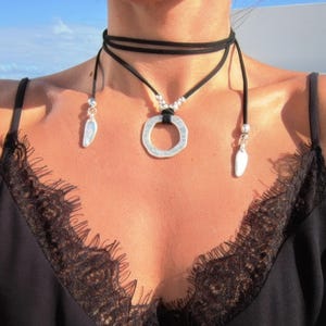 wrap necklace, ring necklace, Boho jewelry, bohemian jewelry, hippy jewelry, bohemian necklaces, boho necklaces, handmade jewelry