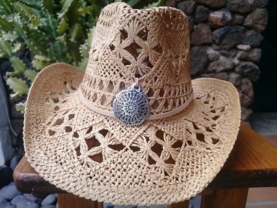 Boho Cowboy Hats for Women, Bohemian Cowgirl Straw Hat, Stetson Western Hats,  Kekugi 