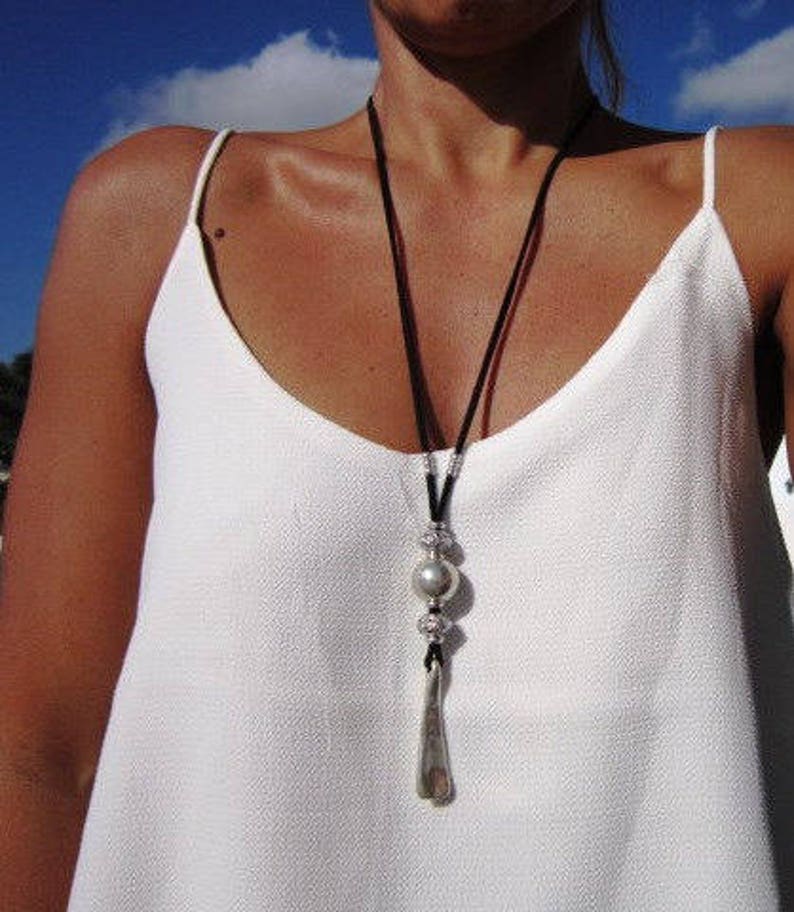 Long Necklace Boho Necklace Boho Jewelry Bohemian Jewelry Etsy