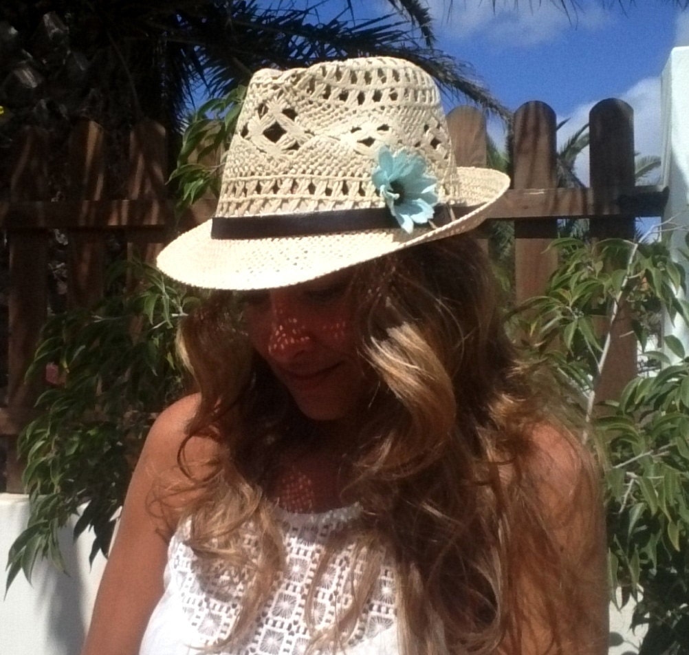 Fedora beach hat fedora hats for women straw hat Beige Hat Etsy