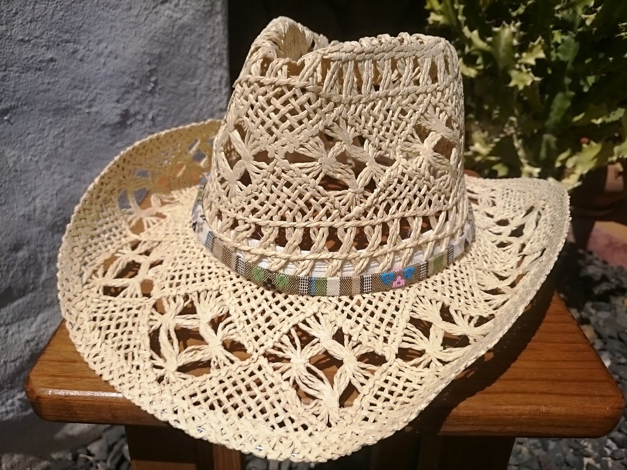 Boho Cowboy Hats for Women, Bohemian Cowgirl Straw Hat, Stetson Western Hats,  Kekugi 