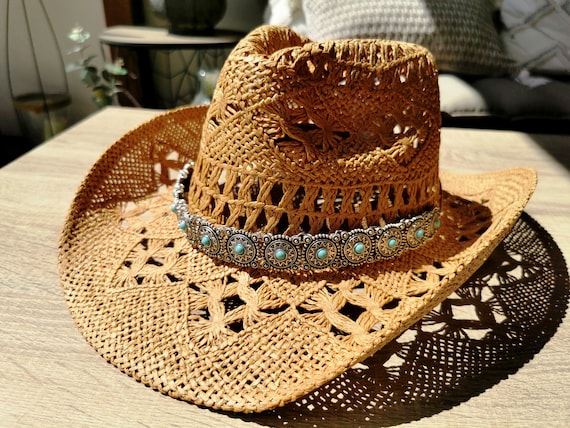Bohemian Cowgirl Straw Hat, Boho Cowboy Hats for Women, Stetson Western Hats,  Kekugi -  Canada