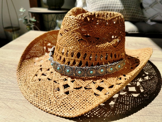 Bohemian Cowgirl Straw Hat, Boho Cowboy Hats for Women, Stetson Western Hats,  Kekugi -  Canada