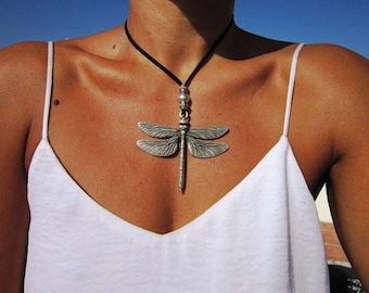 Long necklace, dragonfly necklace, Boho jewelry, bohemian jewelry, hippy jewelry, bohemian necklaces, boho necklaces, minimalist jewelry