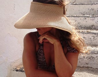 Beach sun visor hat, straw sun hats, summer women hat, ladies style, elegant hat, sun visors