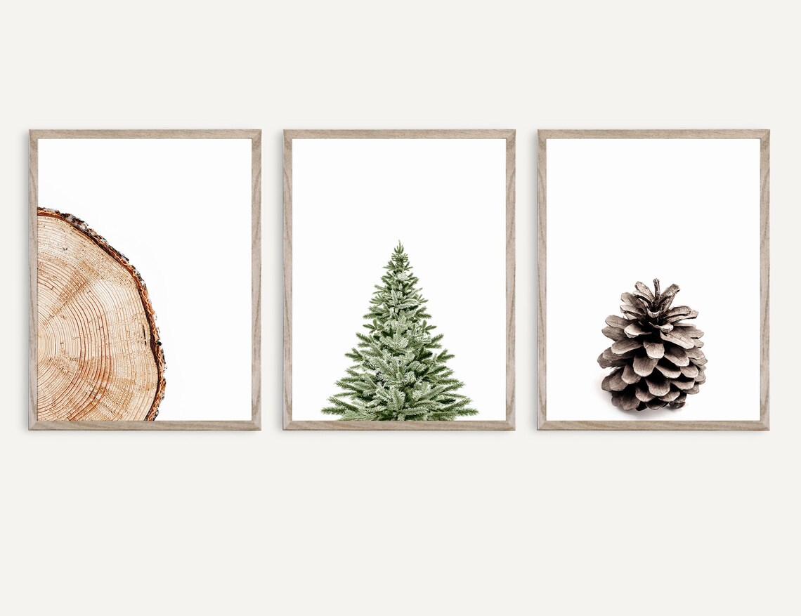 INSTANT DOWNLOAD Nature Print Set of 3 Printables Pine | Etsy