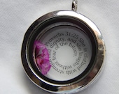 Proverbs 31 25 30MM Floating Locket with nickel free 24in. chain