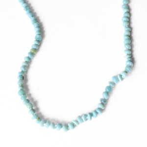 Peruanische Opal Halskette | Handgeknüpfte Opal Kette | Blauer peruanischer Opal