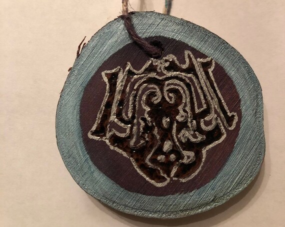 Handmade Arabic ornament; Love is Love ornament; Christmas ornament; Arabic calligraphy; Kufic; medieval hare; Fatimid; bunnies; rabbits