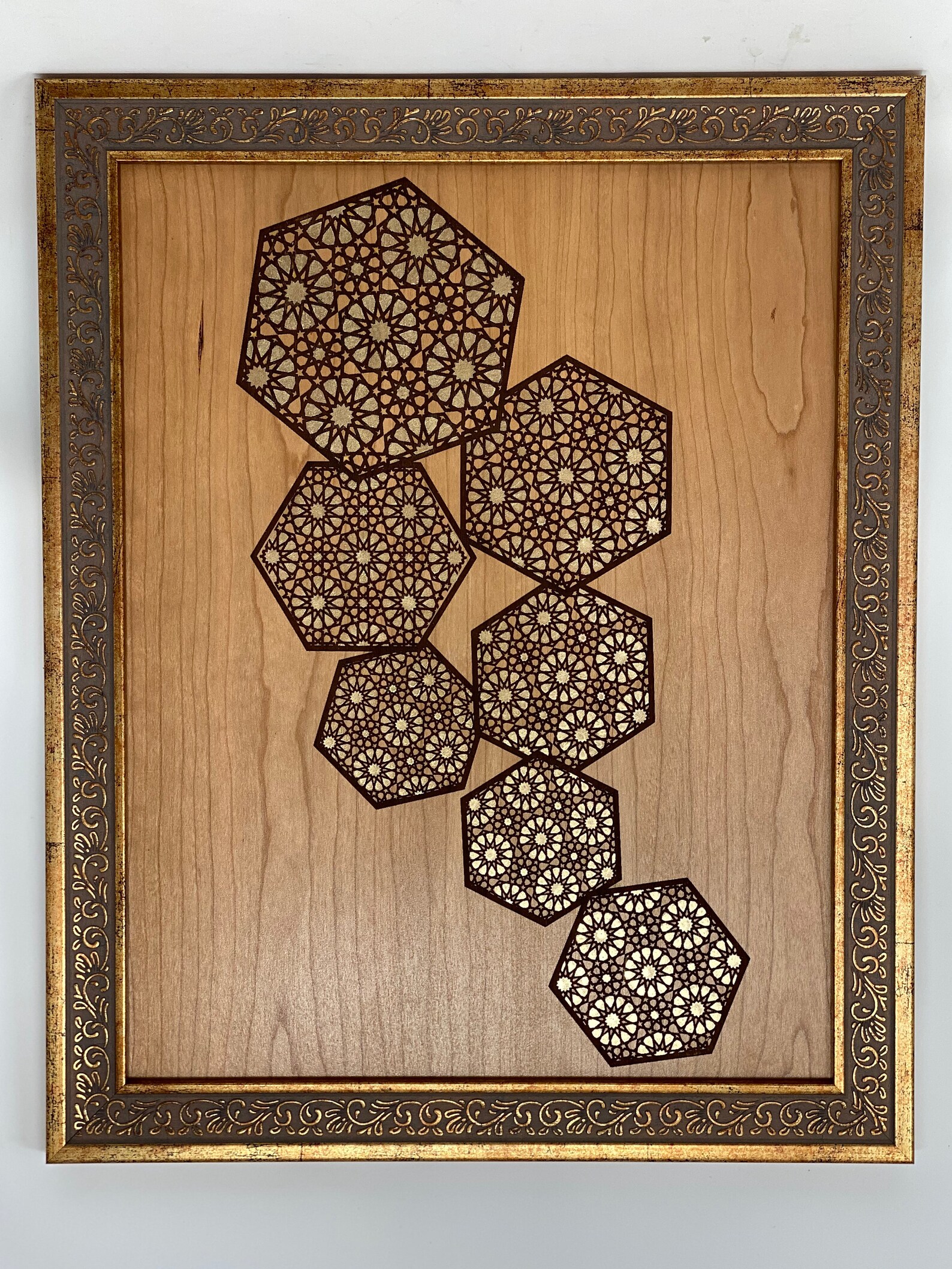 The Arabesque® Medieval Islamic Geometric Wall Art Featuring Engraved ...