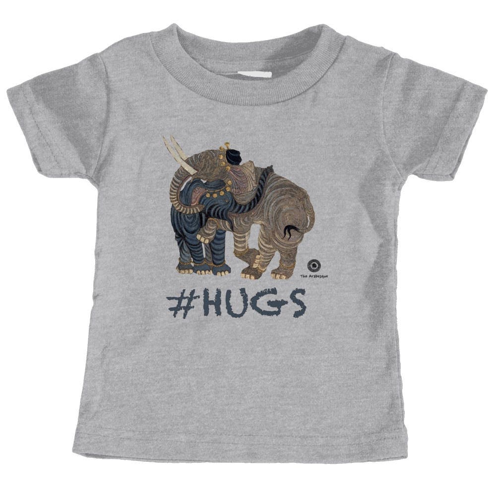 Medieval Persian Art Hoodie For Toddlers by The Arabesque Elephant Hugs