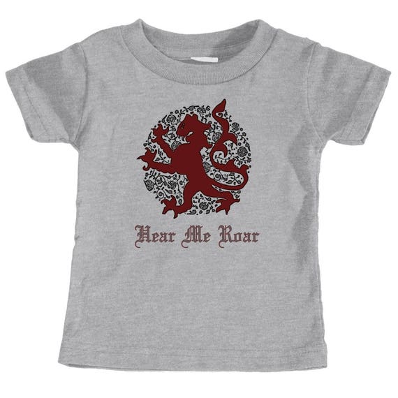 A Lion's Roar - Medieval Lion Arabesque T-shirt For Infants and Toddlers