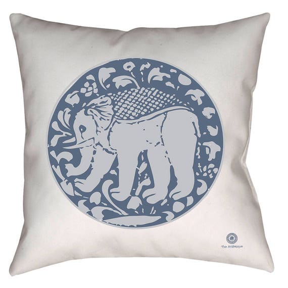 Zen Collection Medieval Ilkhanid 18 x 18 Elephant Throw Pillow