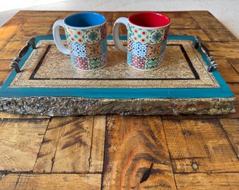 The Arabesque® Medieval Decorative Wooden Vanity or Accent Tray with Laser Engraved Handpainted Arabesque Design
