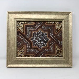 The Arabesque® Medieval Islamic Art Wall Hanging Painting With 12th Century Moroccan Almoravid Geometric Arabesque Pattern Canvas Painting. image 1