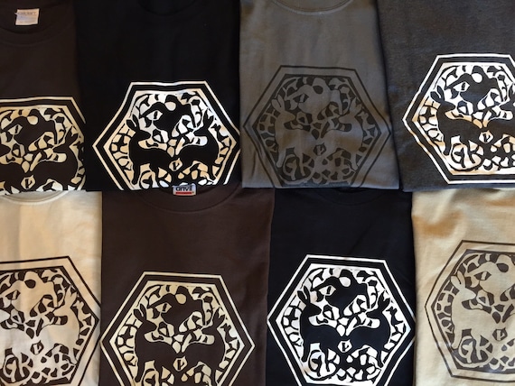Nature Tee-shirts; Arabesque design; t-shirts for academics; Historian gift; Medieval art; Islamic art; Hares and Rabbits; Unique T-shirts