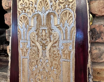 Arabesque Wooden Wall Hanging, Alhambra Palace Niche Design