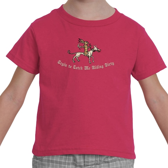 The "Riding Dirty" Medieval Bunny Toddler T-Shirt by The Arabesque