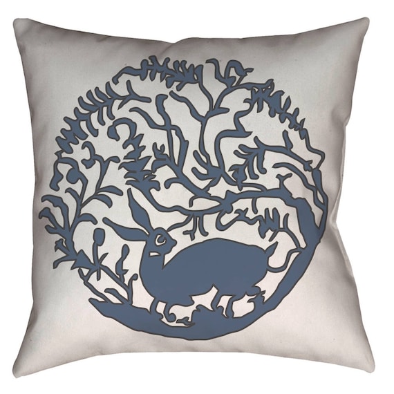 Zen Collection - Catch The Breeze - 16th Century Tabrizi Hare Design Home Decor Pillow