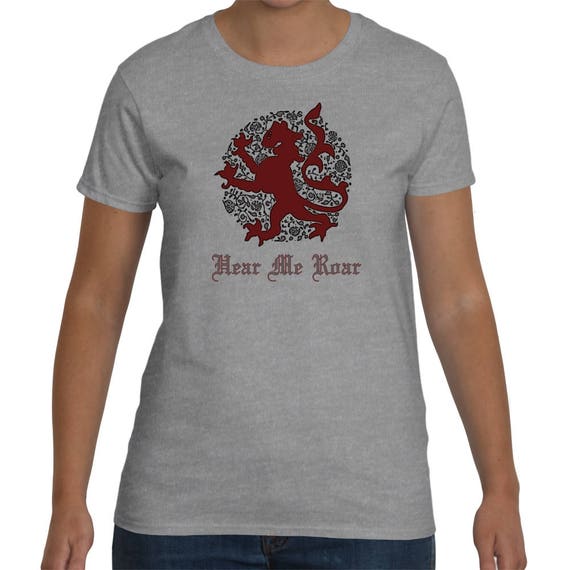 A Lion's Roar - Medieval Lion Arabesque T-Shirt For Women