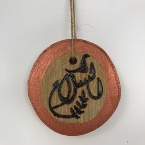 Handmade Arabic ornament; Love is Love ornament; Christmas ornament; Arabic calligraphy; Kufic; medieval hare; Fatimid; bunnies; rabbits