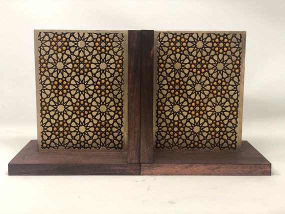 The Arabesque Medieval Art Geometric Pattern Bookends