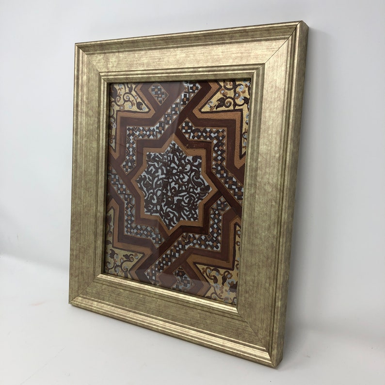 The Arabesque® Medieval Islamic Art Wall Hanging Painting With 12th Century Moroccan Almoravid Geometric Arabesque Pattern Canvas Painting. image 6
