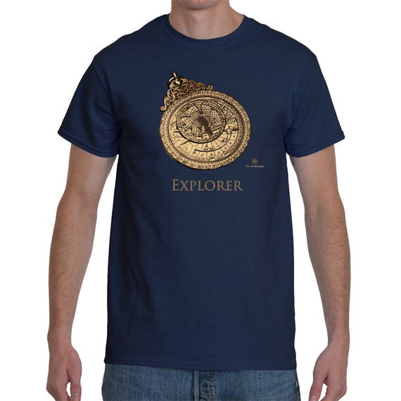 Explorer - Medieval Astrolabe T-Shirt By The Arabesque