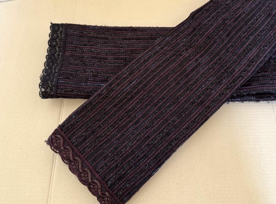 Handmade Arabesque Scarf, Elegant Trim, Day and Evening Wear