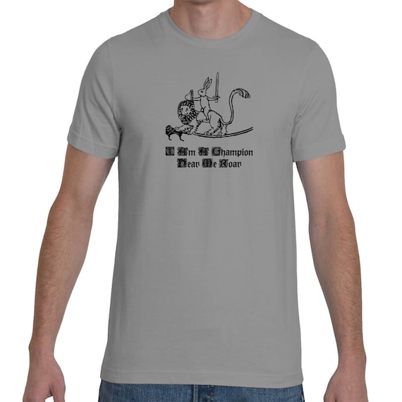 Medieval Champion Bunny Knight and Lion Steed Shirt By The Arabesque